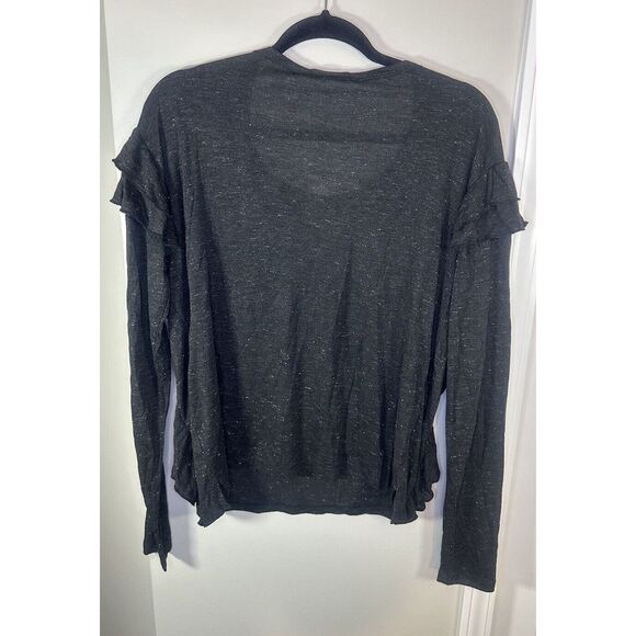 Z Supply‎ Adele Sparkle Ruffle Top Womens M Black NWT! - Picture 8 of 10